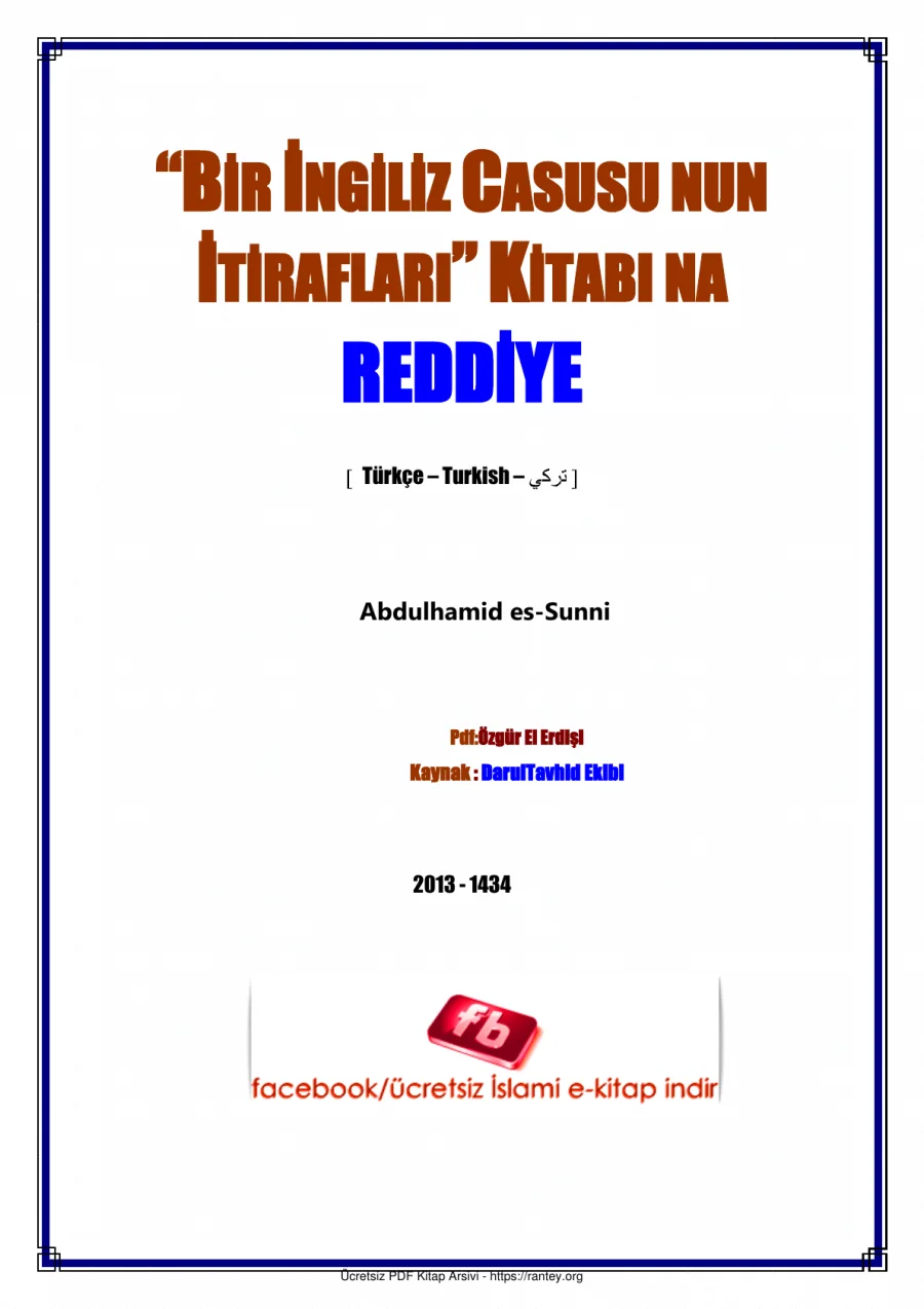 BİR İNGİLİZ CASUSUNUN İTİRAFLARI KİTABINA Ebu Abdulmumin Tekin Mıhçı kapak görseli