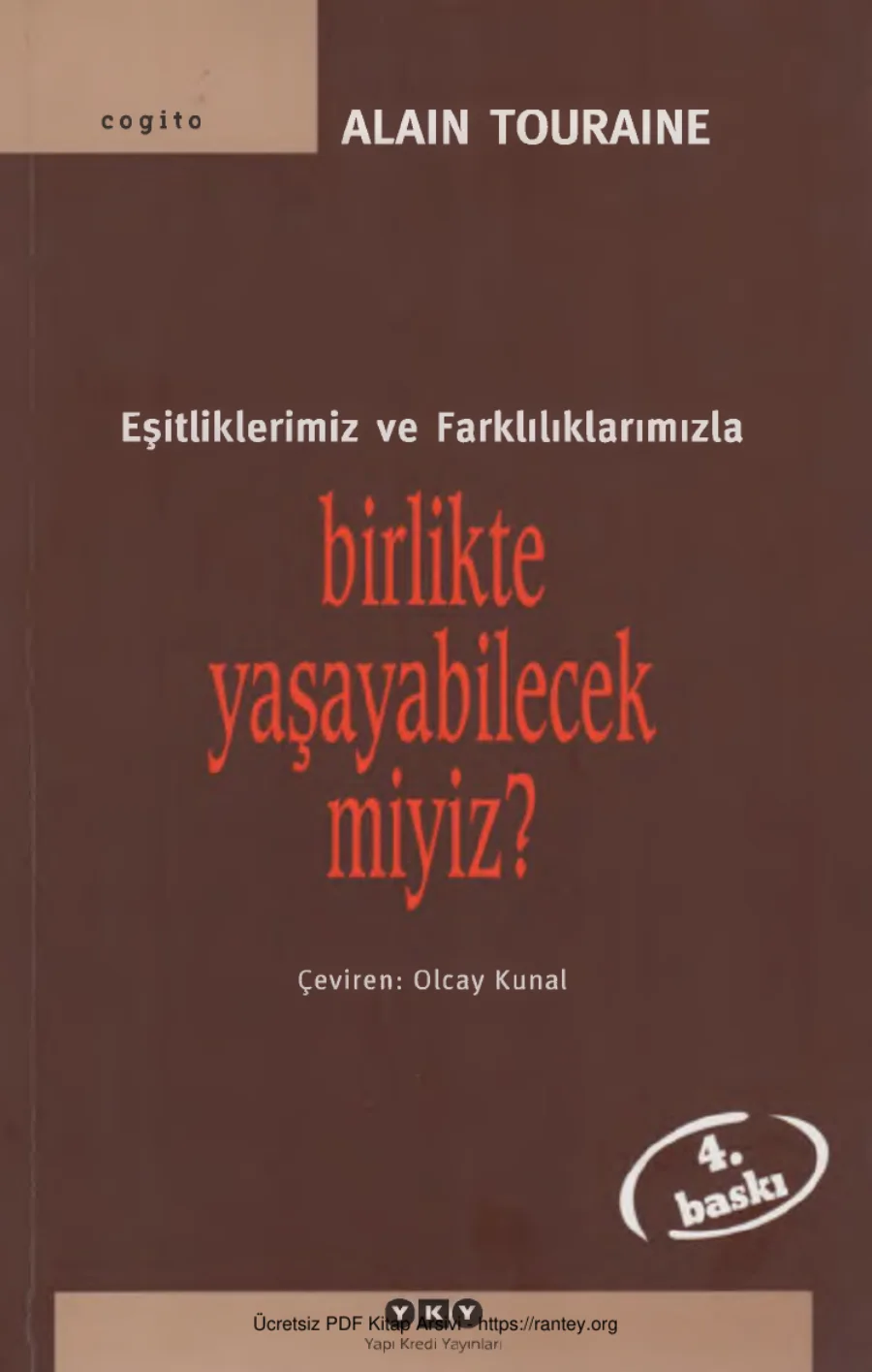 Birlikte Yaşayabilecek miyiz YKY Cogito kapak görseli