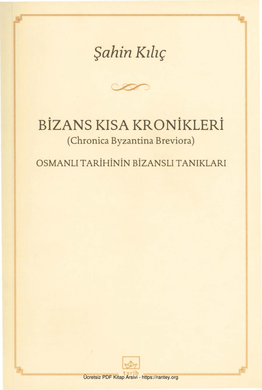 Bizans Kısa Kronikleri Chronica Byzantina Breviora İthaki Yayınları kapak görseli