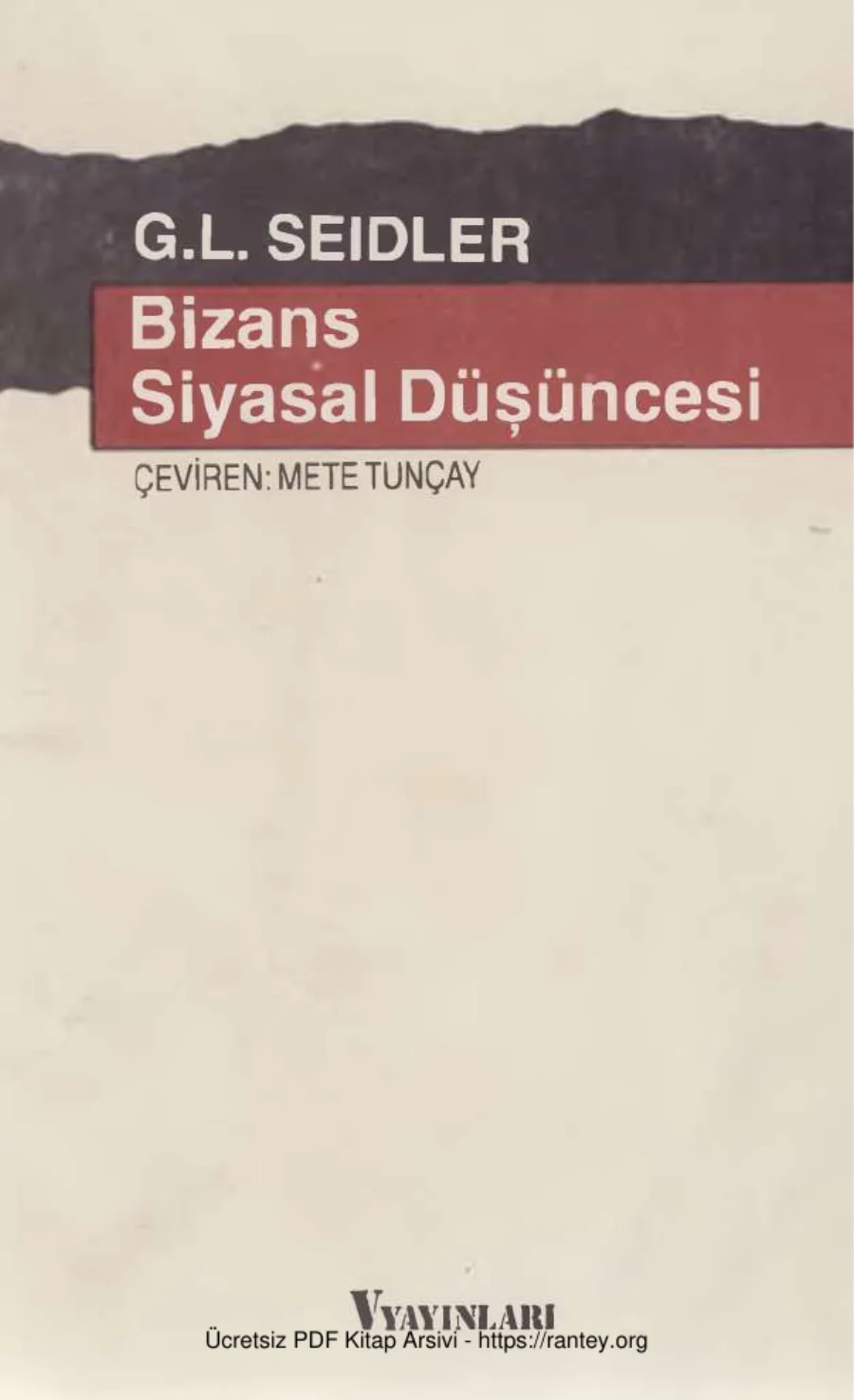 Bizans Siyasal Düşüncesi V Yayınları kapak görseli