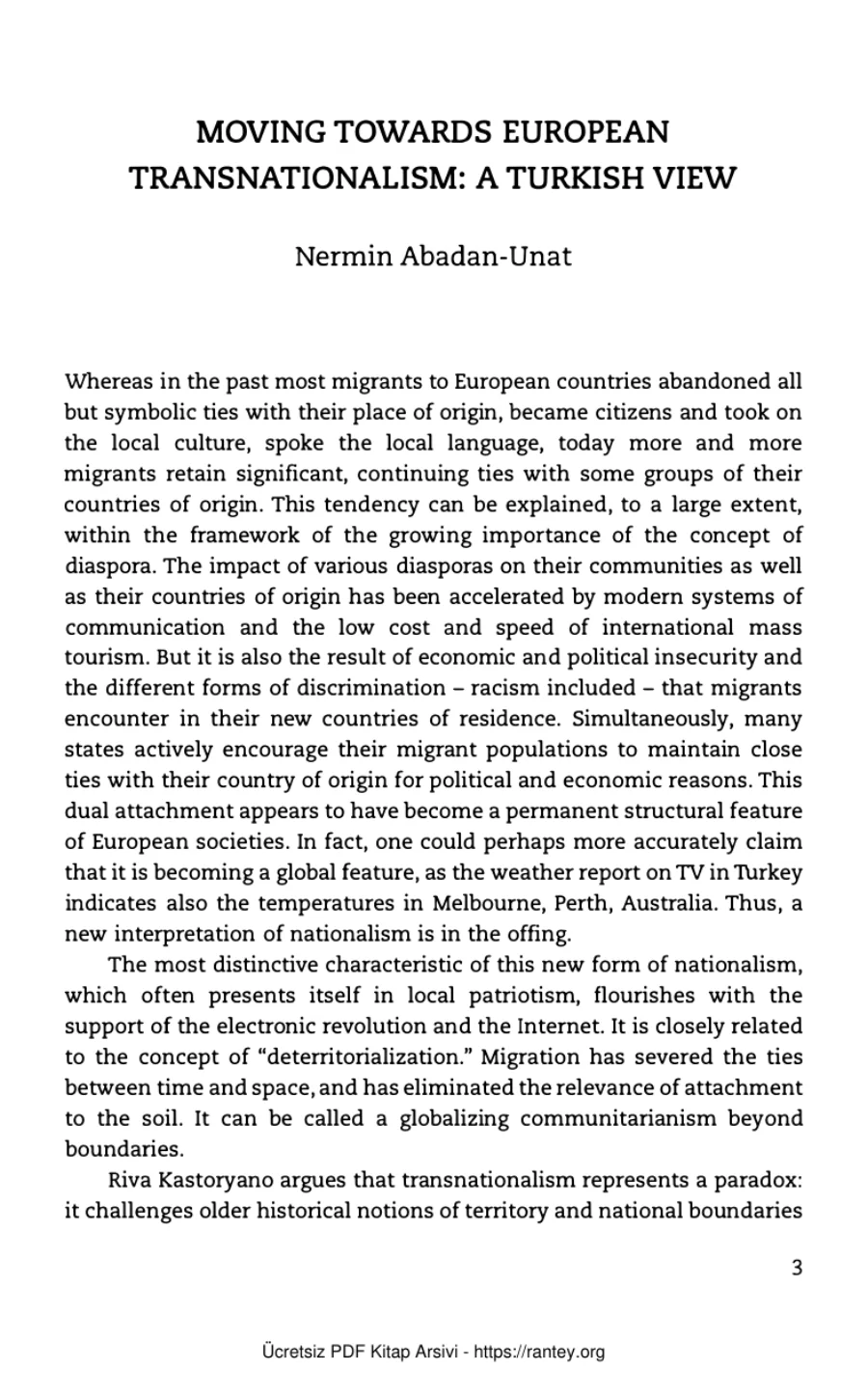 Bo Johansson Migration and Labour in Europe Marmara Üniversitesi Yayınları Nermin Abadan Unat kapak görseli
