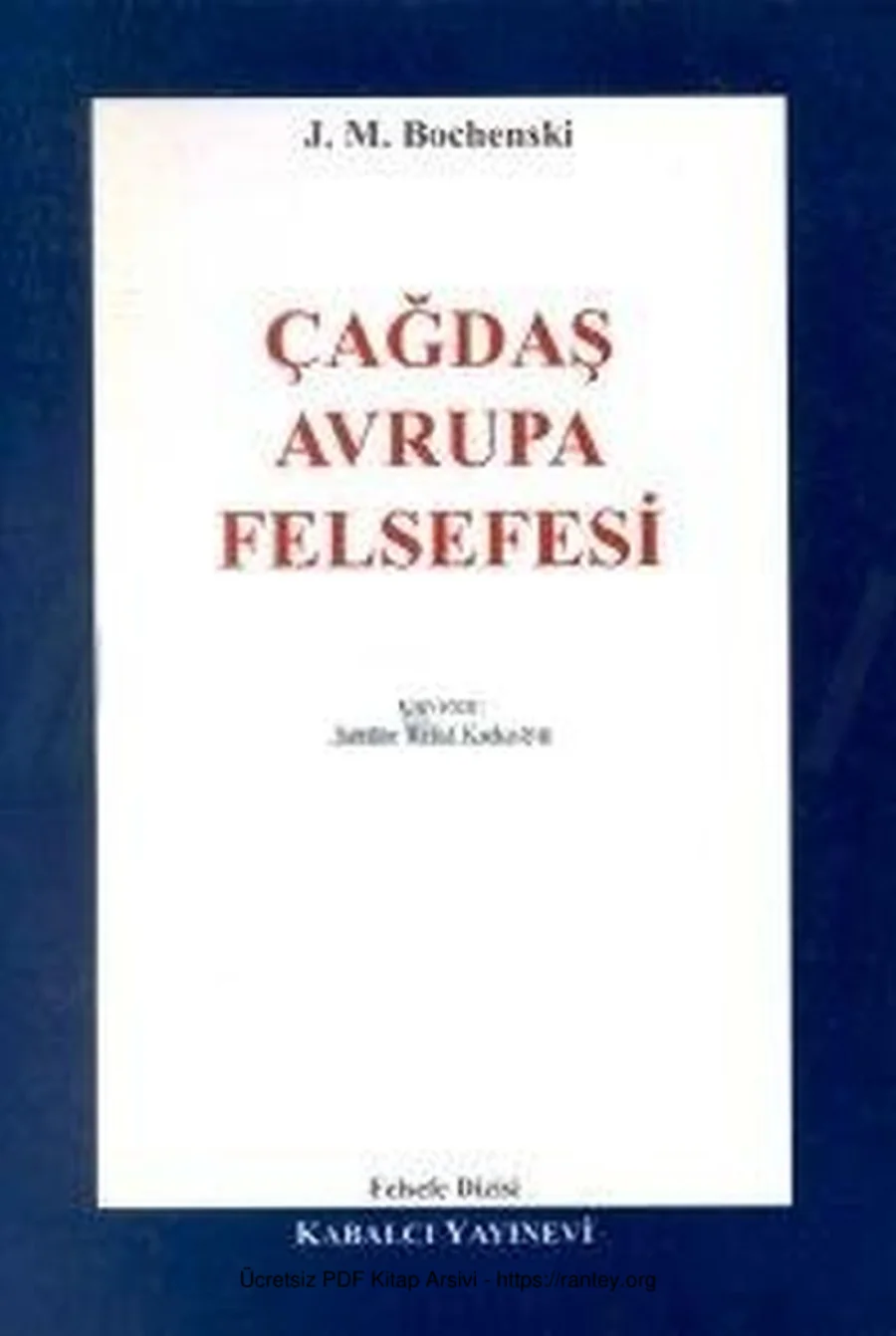 Bochenski Çağdaş Avrupa Felsefesi kapak görseli