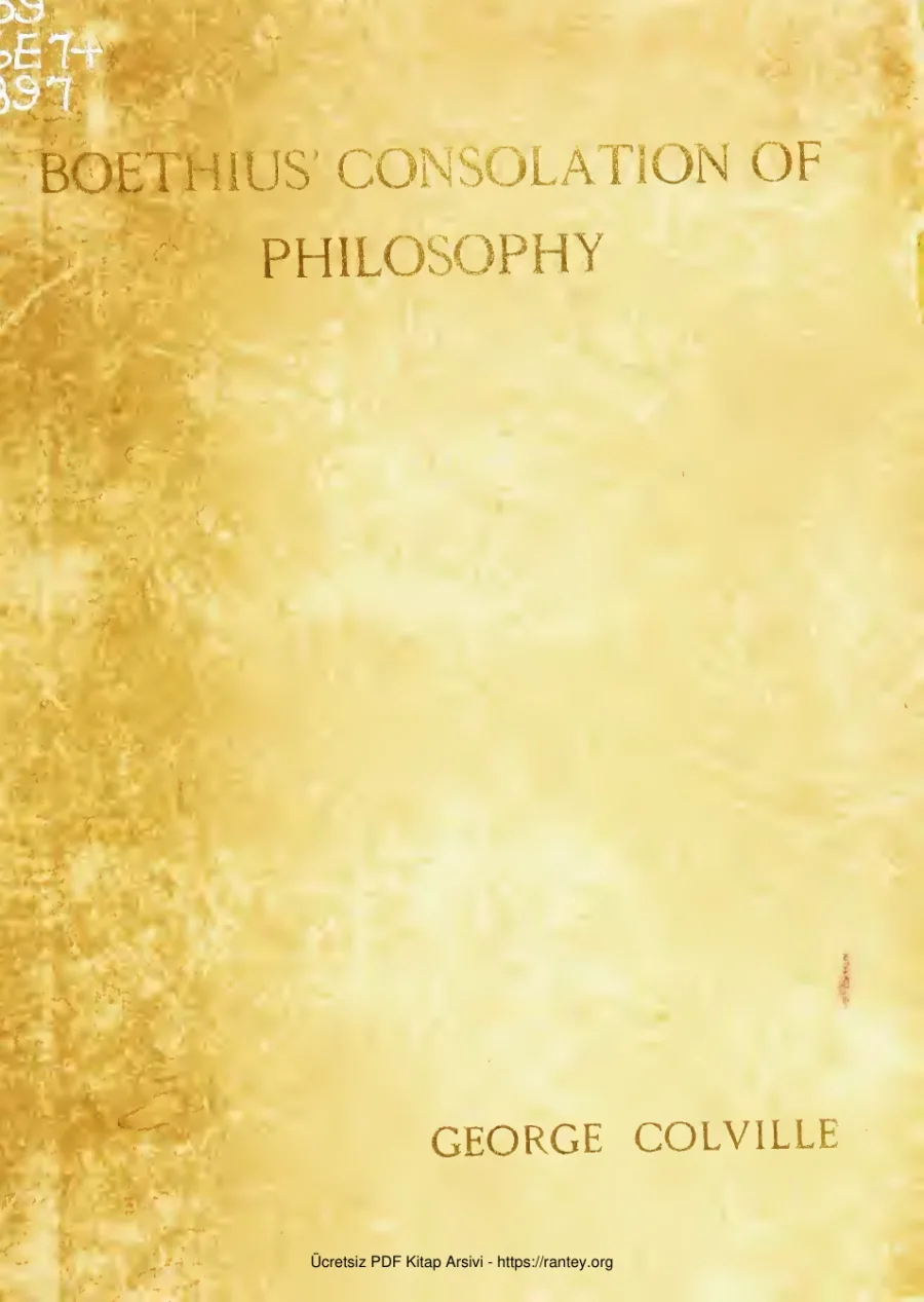 Boethius Consolation of Philosophy kapak görseli
