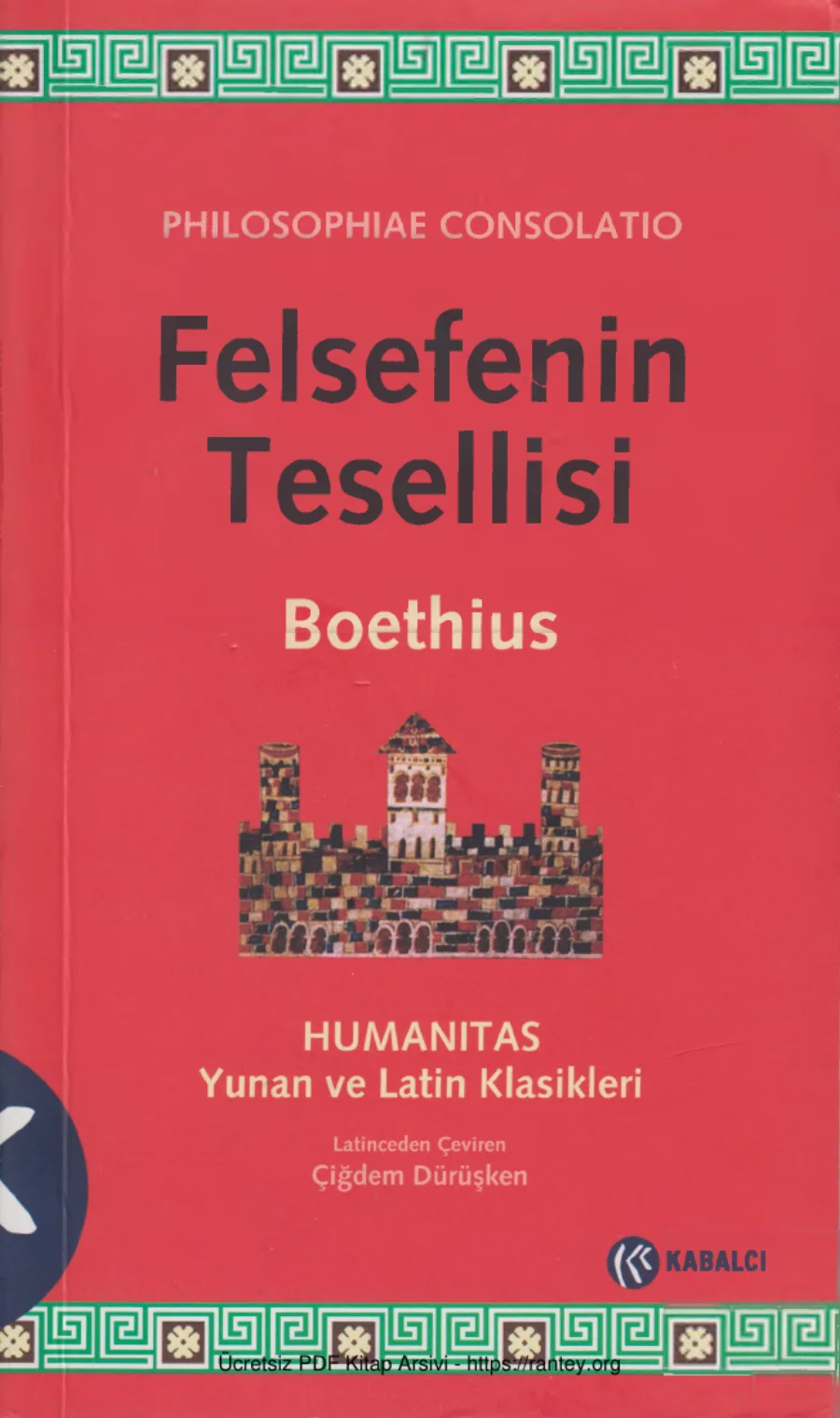 Boethius Felsefenin Tesellisi Philosophiae Consolatio kapak görseli