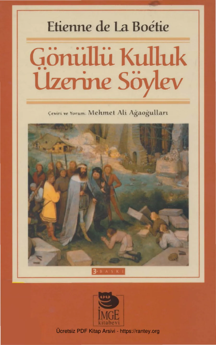 Botie Gönüllü Kulluk Üzerine Söylev İmge Yayınları kapak görseli