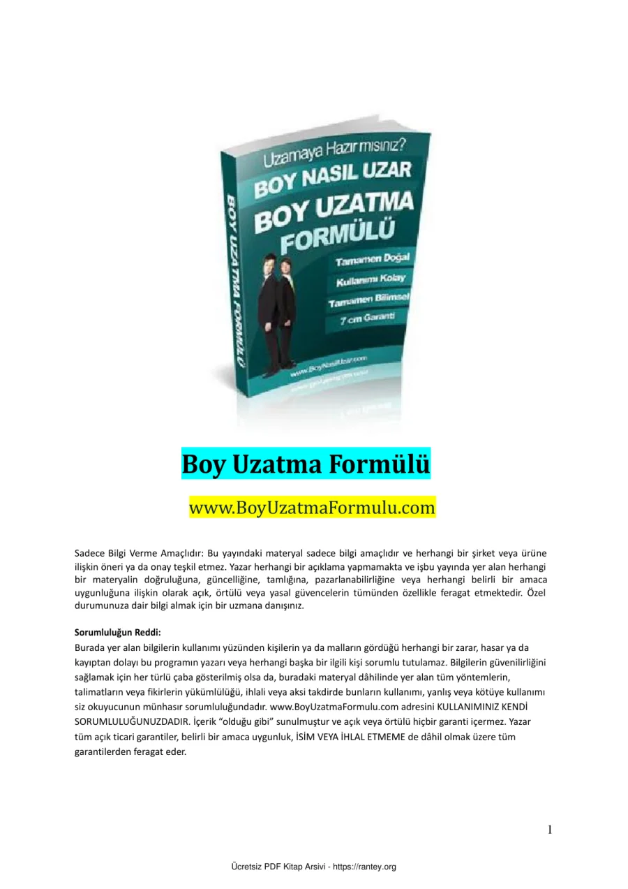 Boy Uzatma Formulu kapak görseli