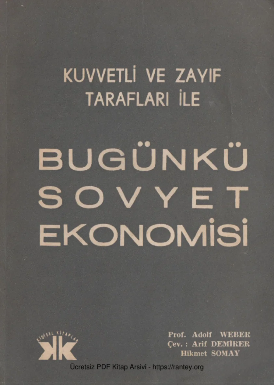 Bugünkü Sovyet Ekonomisi Kişisel Kitaplar kapak görseli