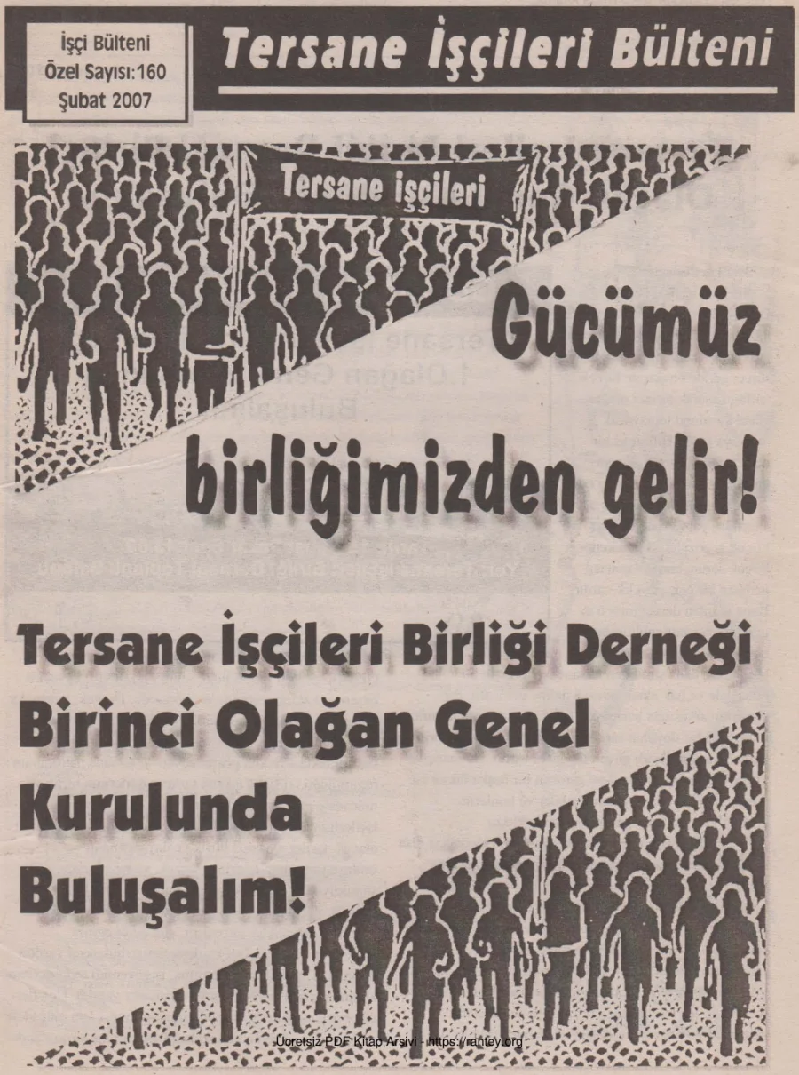 Bülteni İşçi Bülteni Özel Sayı 160 Şubat 2007 kapak görseli