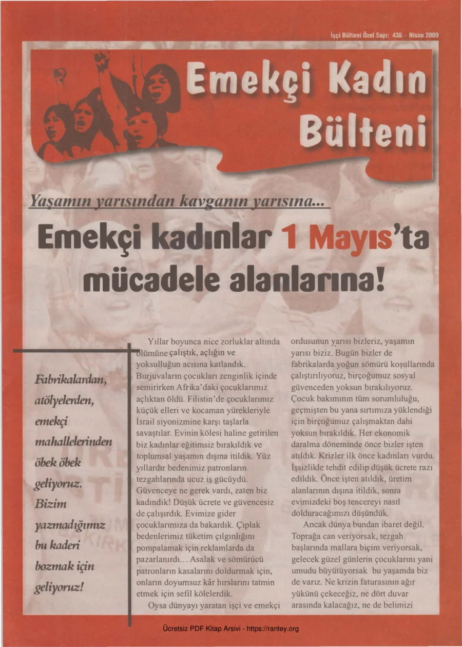 Bülteni İşçi Bülteni Özel Sayı 436 Nisan 2009 kapak görseli