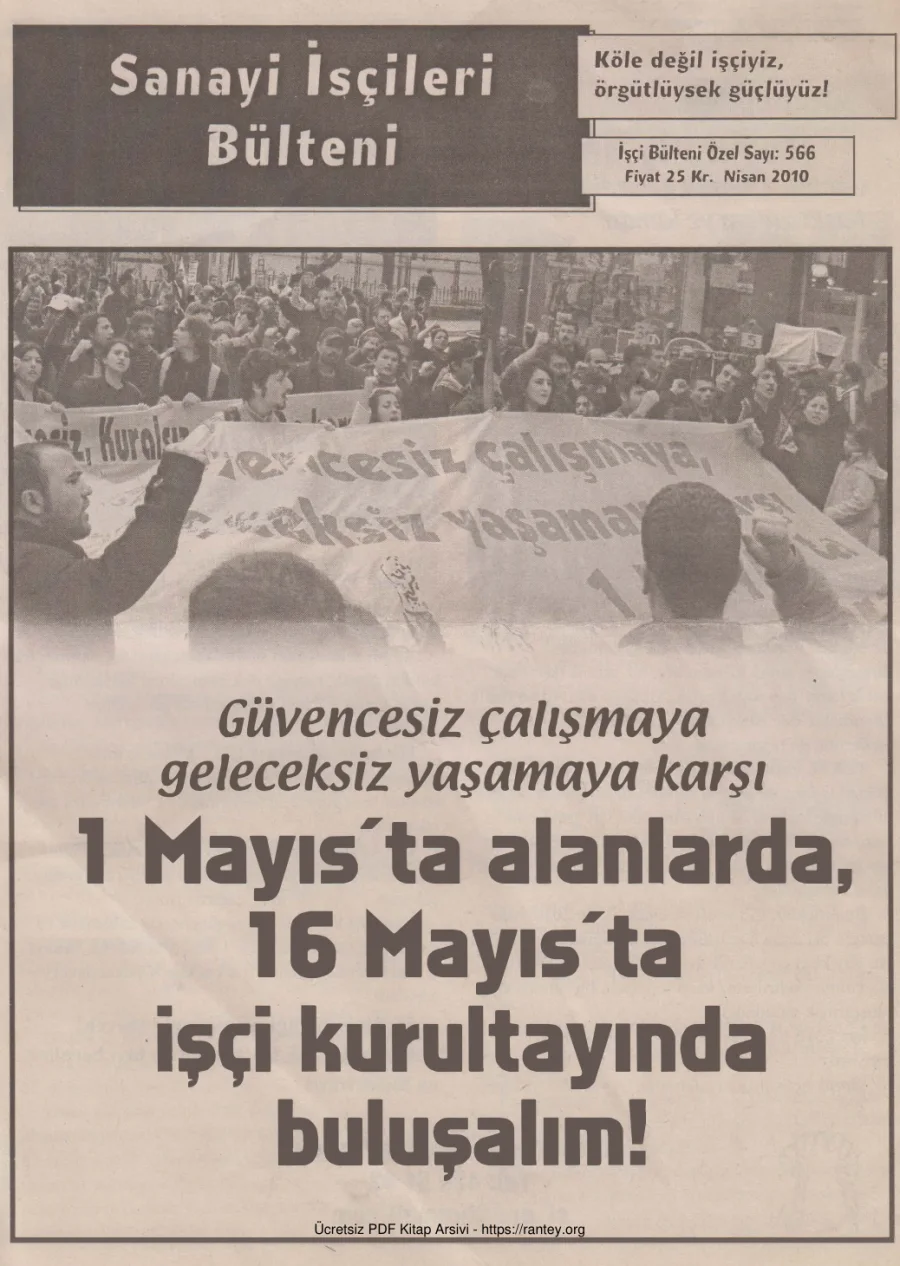 Bülteni İşçi Bülteni Özel Sayı 566 Nisan 2010 kapak görseli