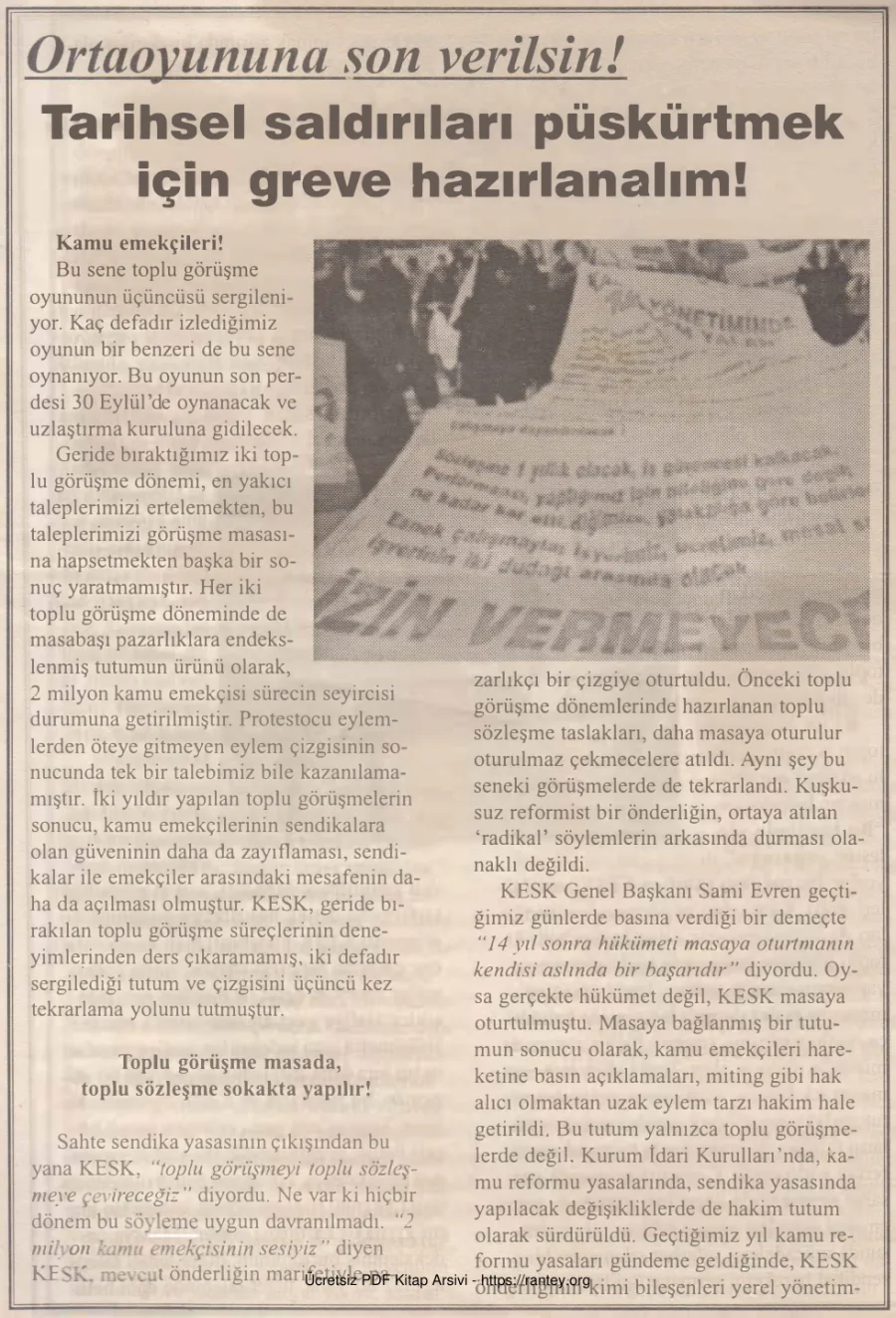 Bülteni Özel Sayı 147 Eylül 2004 Ortaoyununa Son Verilsin kapak görseli