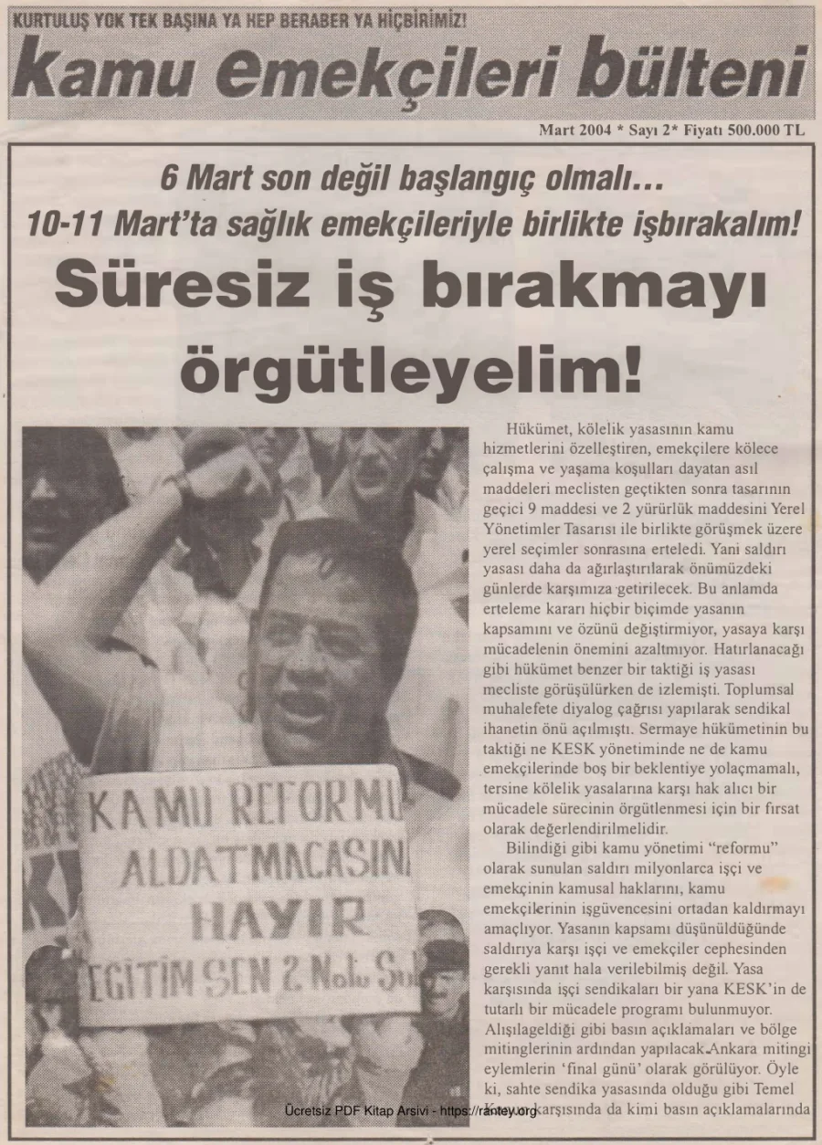 Bülteni Sayı 002 Mart 2004 kapak görseli