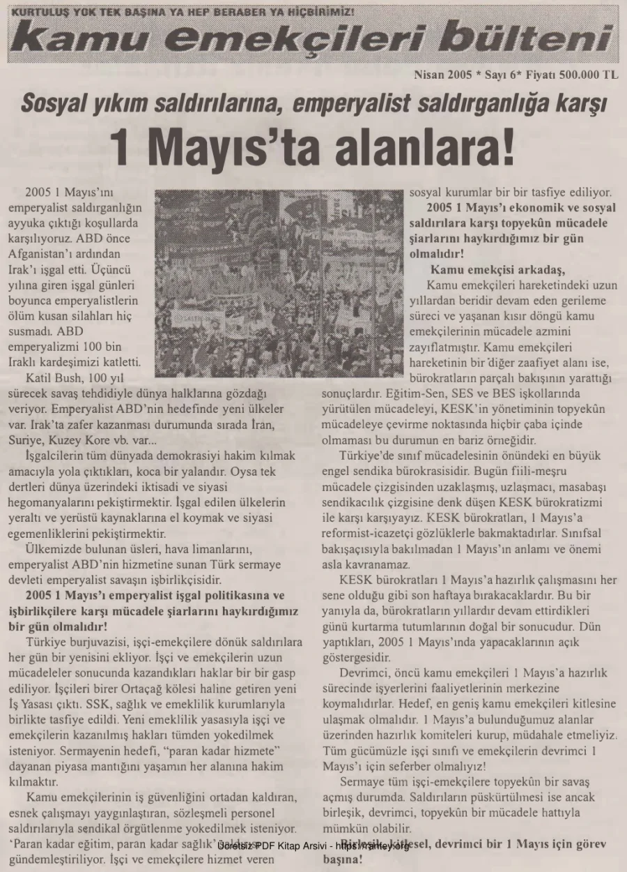Bülteni Sayı 006 Nisan 2005 kapak görseli