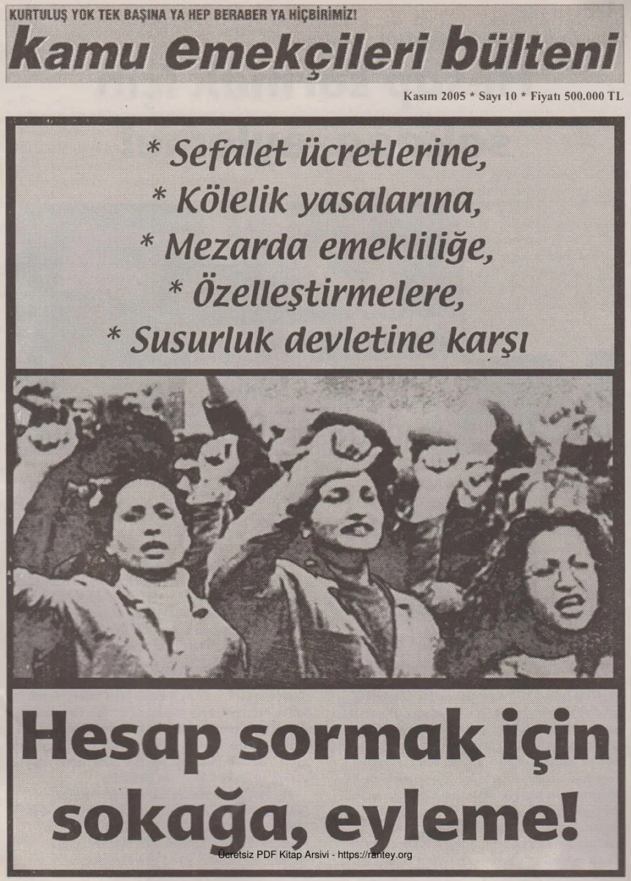 Bülteni Sayı 010 Kasım 2005 kapak görseli