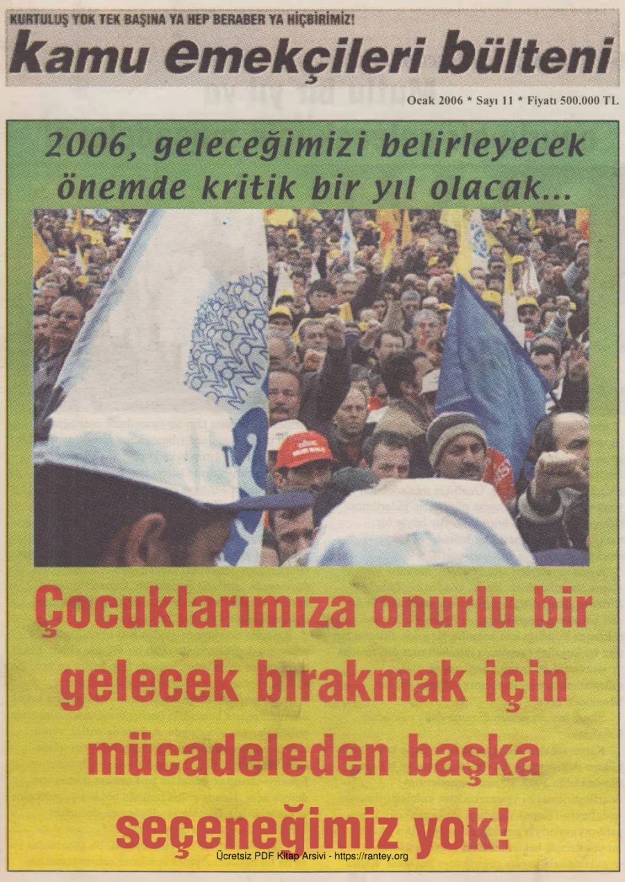 Bülteni Sayı 011 Ocak 2006 kapak görseli