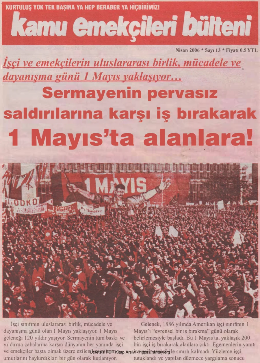Bülteni Sayı 013 Nisan 2006 kapak görseli