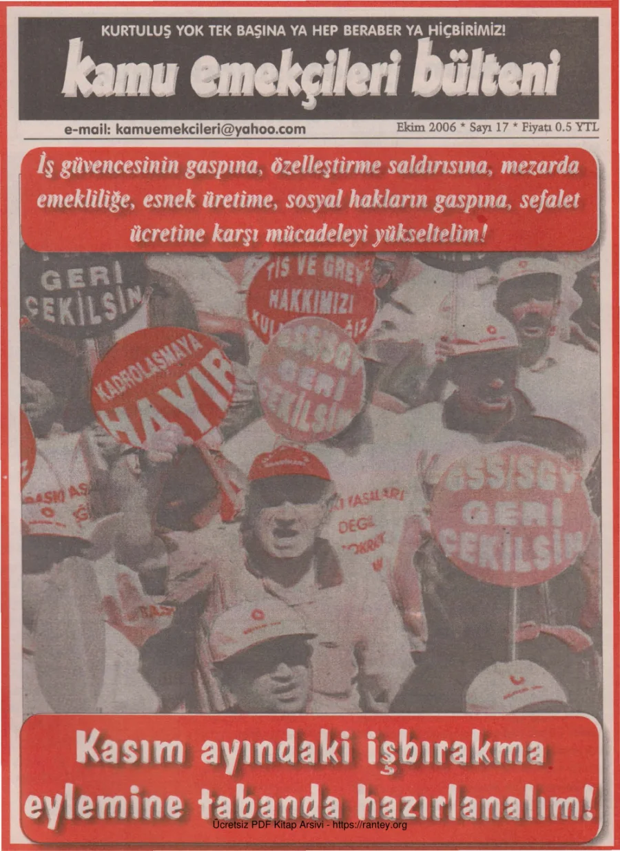 Bülteni Sayı 017 Ekim 2006 kapak görseli