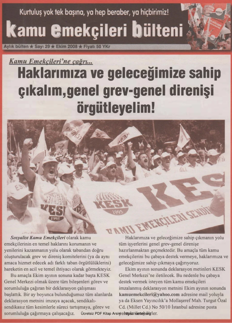 Bülteni Sayı 029 Ekim 2008 kapak görseli