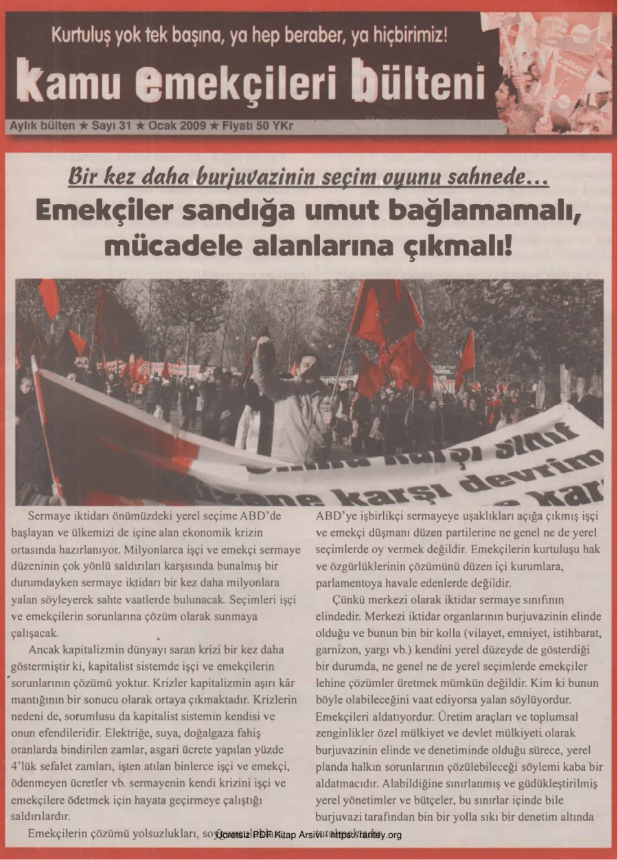 Bülteni Sayı 031 Ocak 2009 kapak görseli