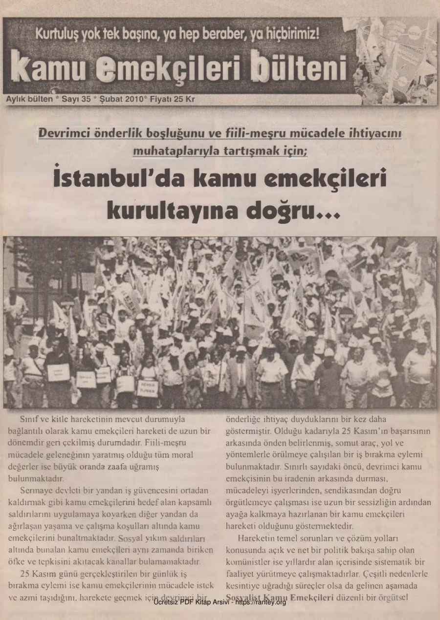 Bülteni Sayı 035 Şubat 2010 kapak görseli