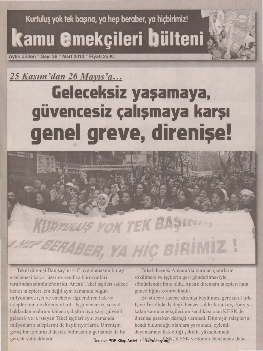 Bülteni Sayı 036 Mart 2010 kapak görseli