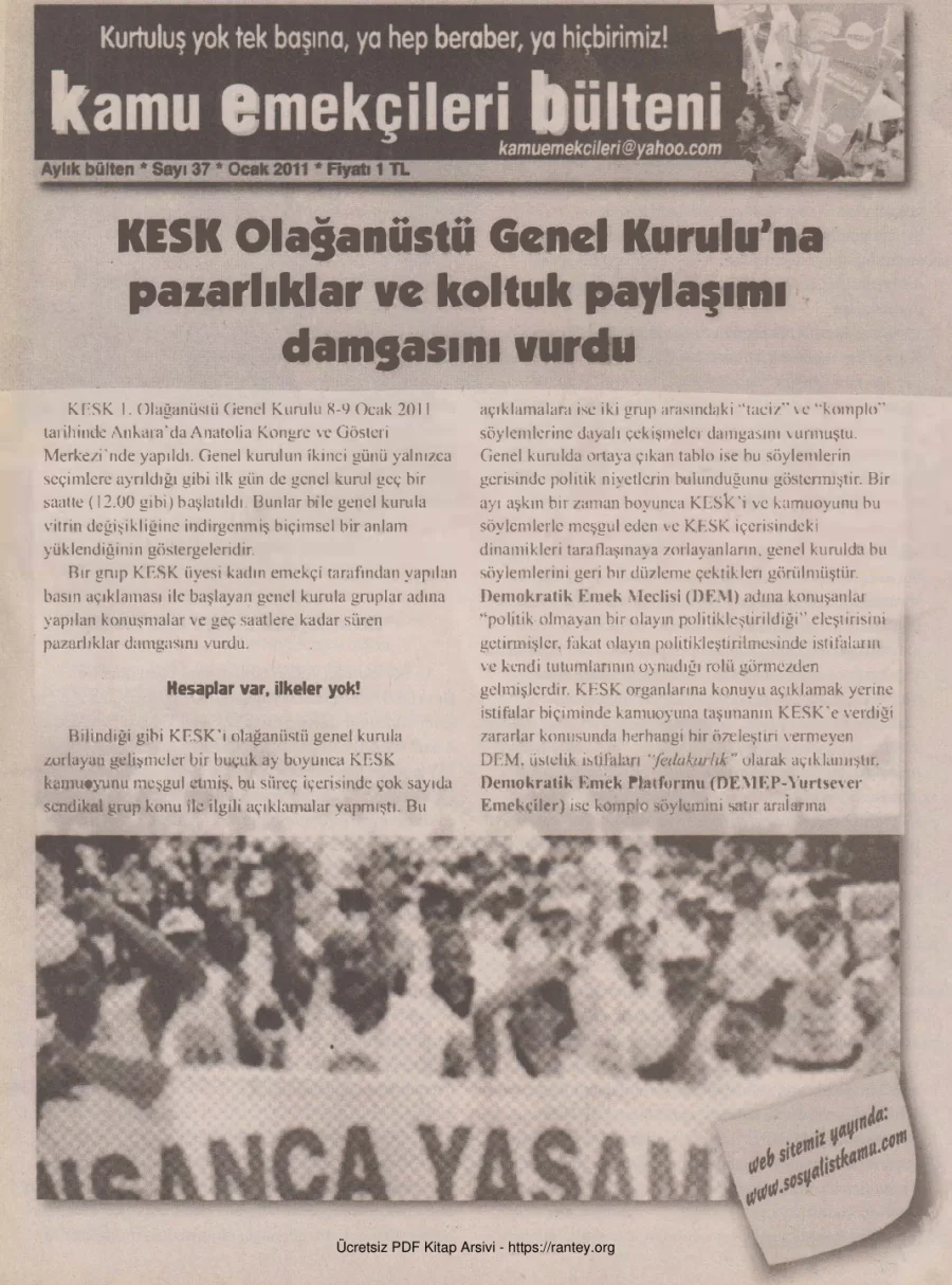 Bülteni Sayı 037 Ocak 2011 kapak görseli
