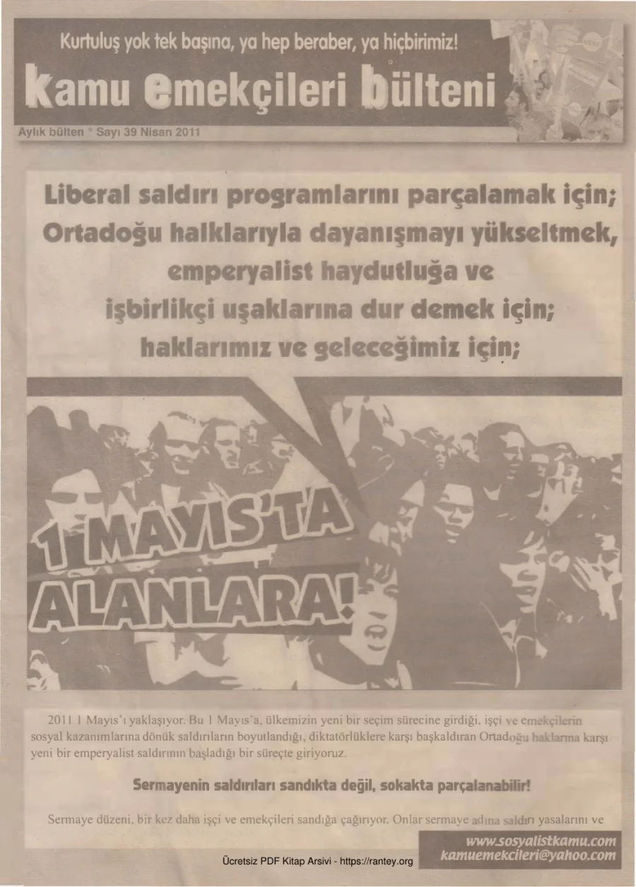 Bülteni Sayı 039 Nisan 2011 kapak görseli