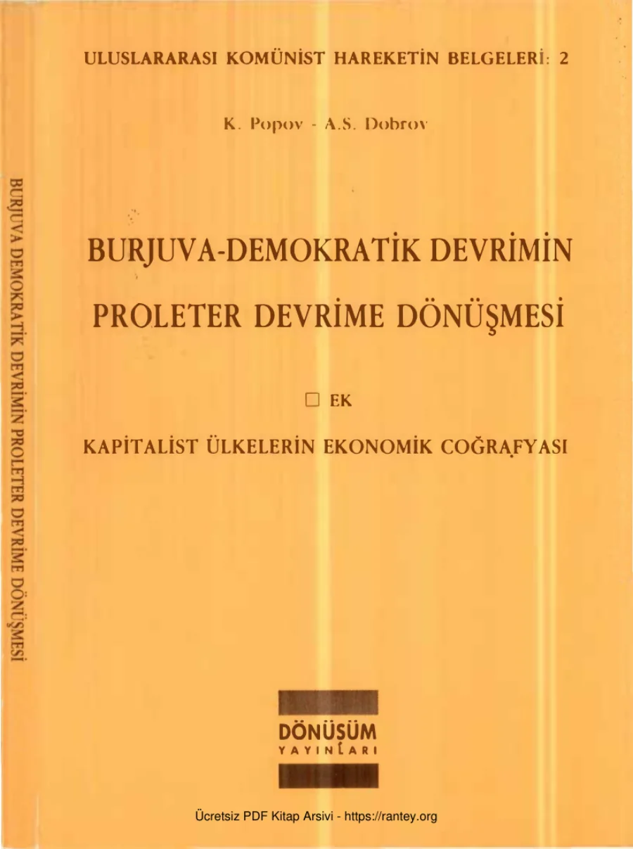 Burjuva-Demokratik Devrimin Proleter Devrime Dönüşmesi kapak görseli