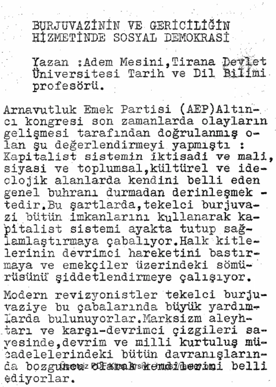 Burjuvazinin ve Gericiliğin Hizmetinde Sosyal Demokrasi kapak görseli