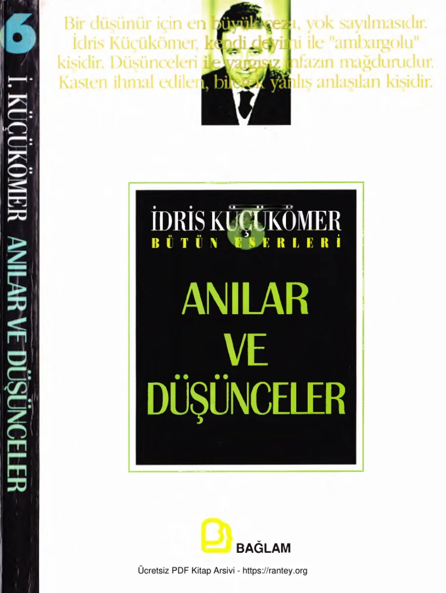 Bütün Eserleri 6 Anılar ve Düşünceler kapak görseli