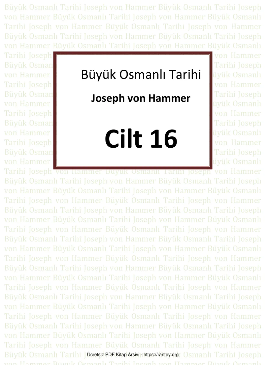Büyük Osmanlı Tarihi Cilt 16 kapak görseli