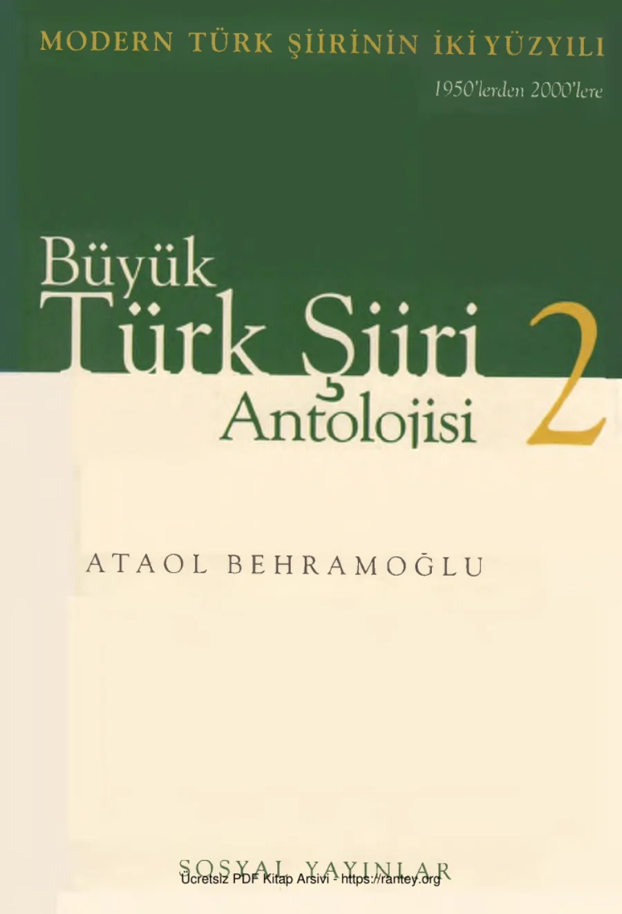 Büyük Türk Şiiri Antolojisi Cilt II kapak görseli