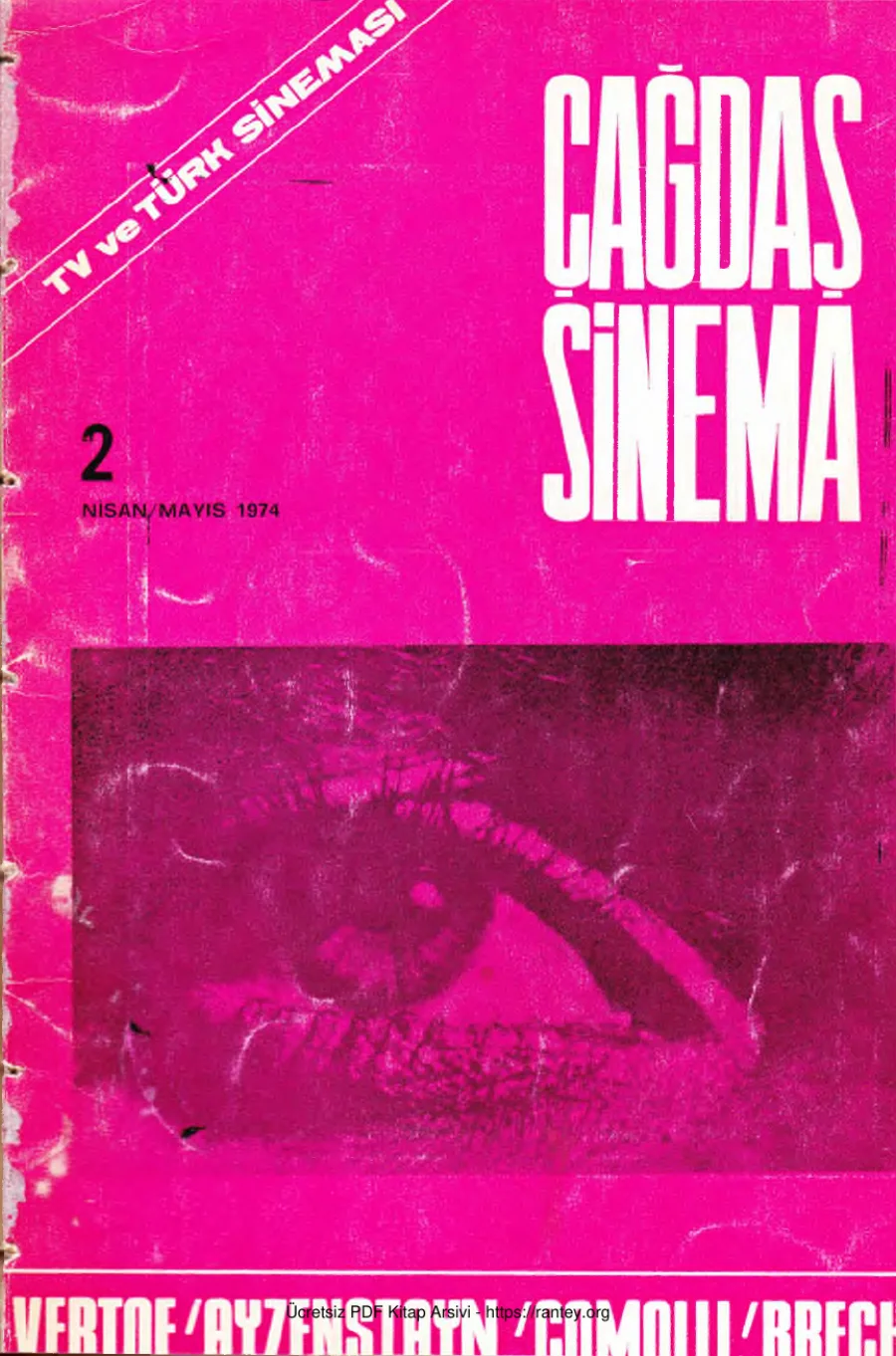 Çağdaş Sinema Sayı 2 Nisan Mayıs 1974 kapak görseli