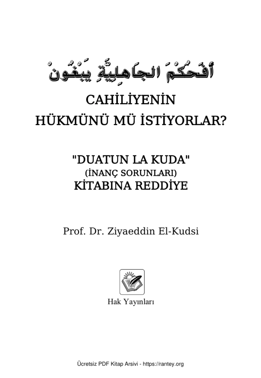 CAHİLİYENİN HÜKMÜNÜ MÜ İSTİYORLAR Ebu Abdulmumin Tekin Mıhçı kapak görseli