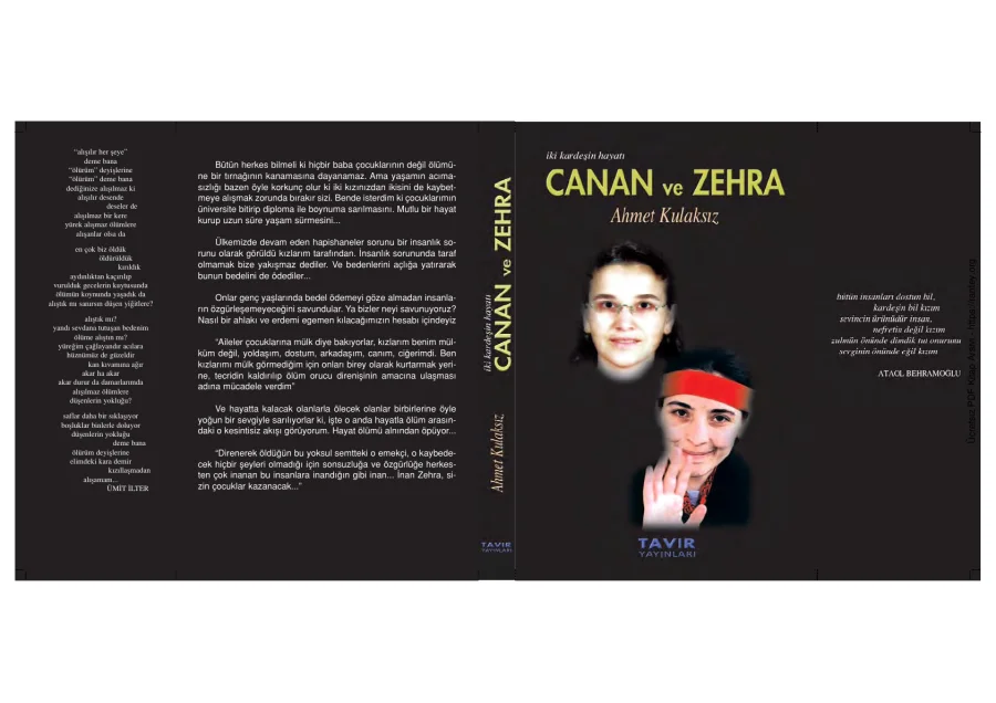 Canan ve Zehra Tavır Yayınları kapak görseli