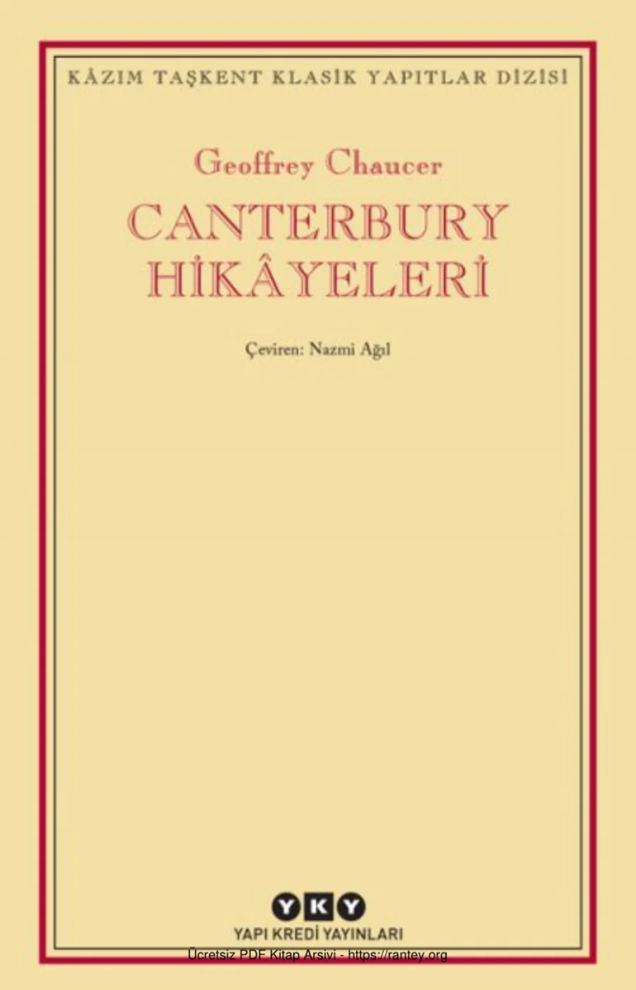 Canterbury Hikayeleri YKY kapak görseli