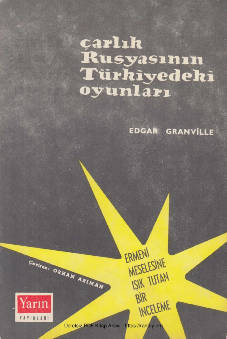 Çarlık Rusyasının Türkiyedeki Oyunları Yarın Yayınları kapak görseli