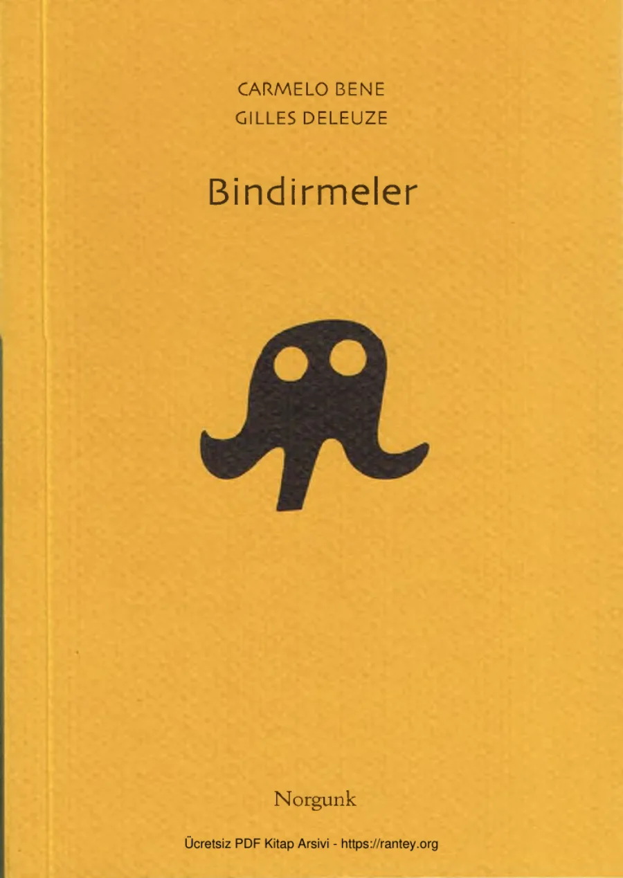 Carmelo Bene Gilles Deleuze Bindirmeler kapak görseli