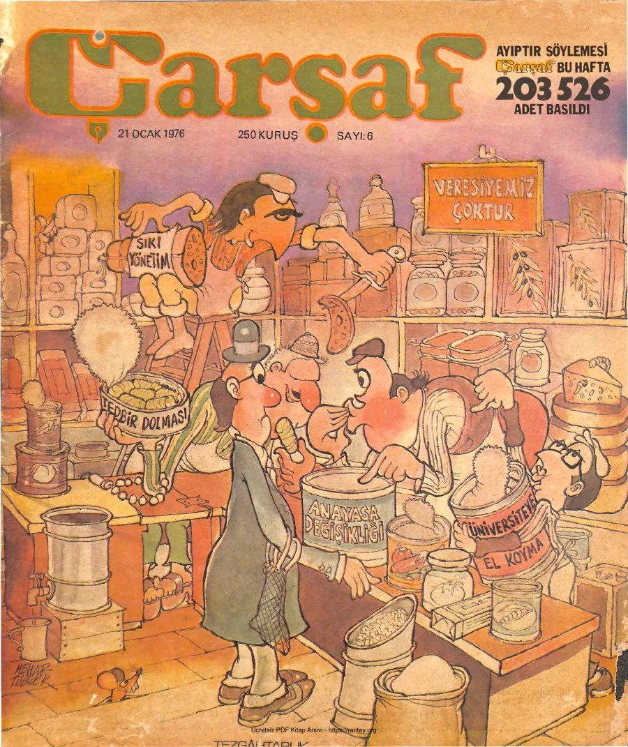 Çarşaf 1976 06 kapak görseli