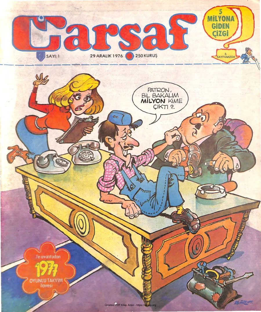 Çarşaf 1977 01 kapak görseli