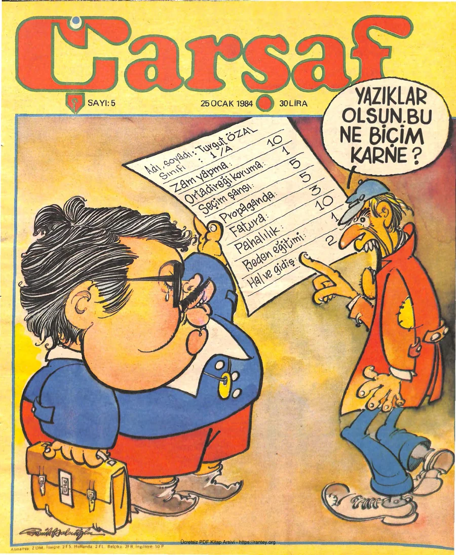 Çarşaf 1984 05 kapak görseli