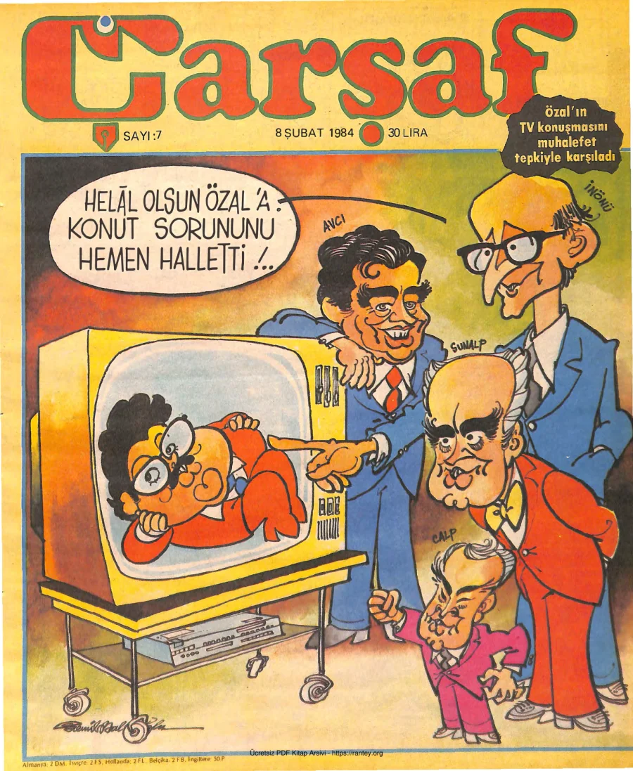 Çarşaf 1984 07 kapak görseli