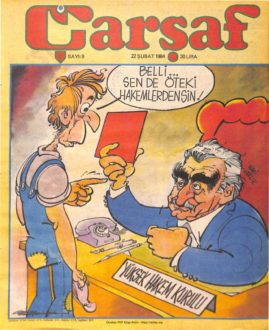 Çarşaf 1984 09 kapak görseli