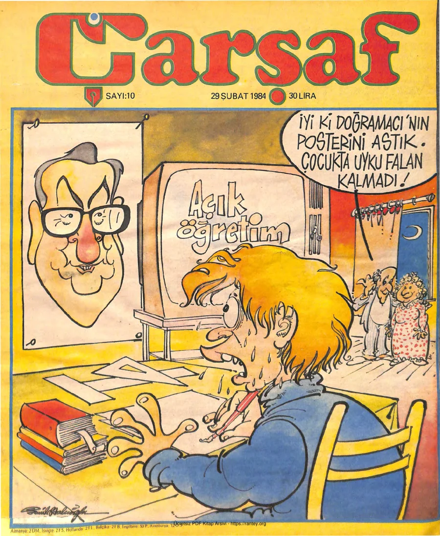 Çarşaf 1984 10 kapak görseli