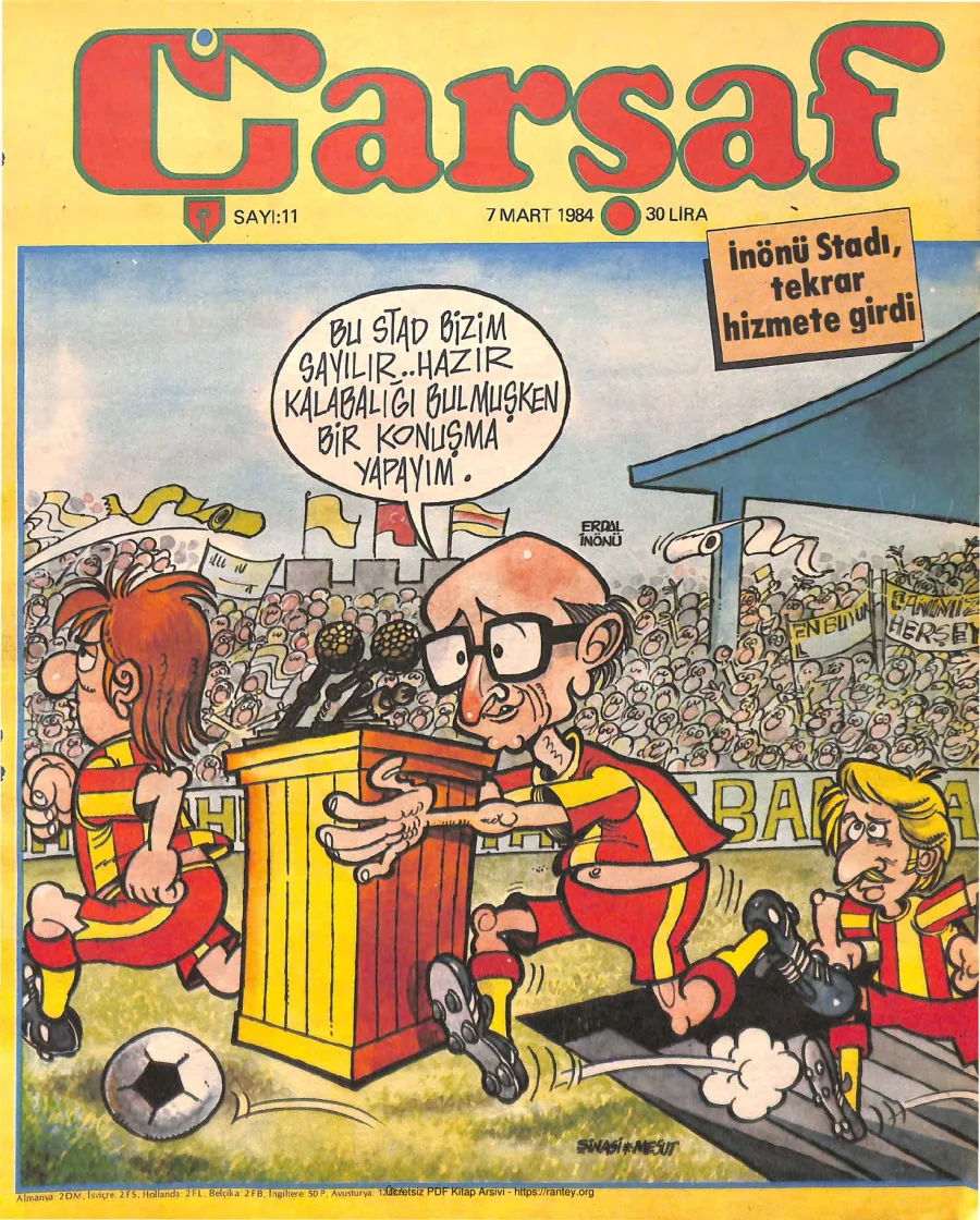 Çarşaf 1984 11 kapak görseli