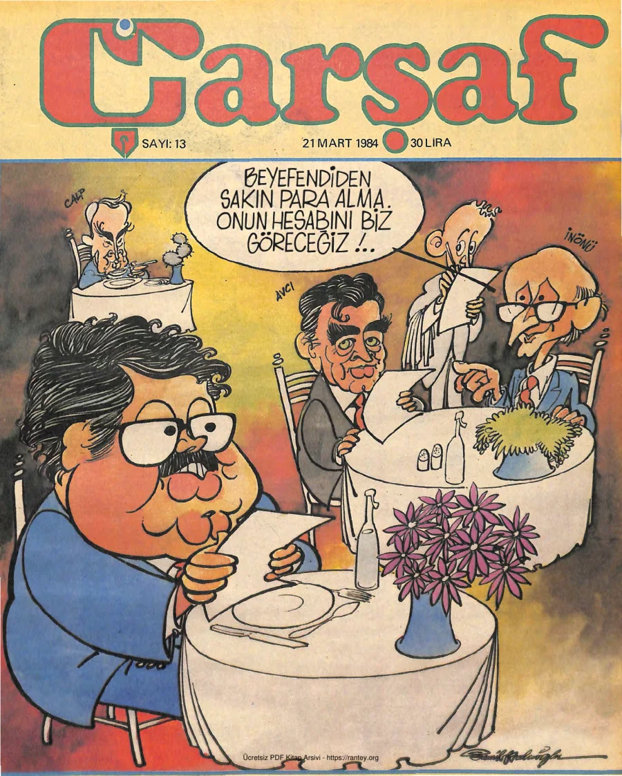 Çarşaf 1984 13 kapak görseli