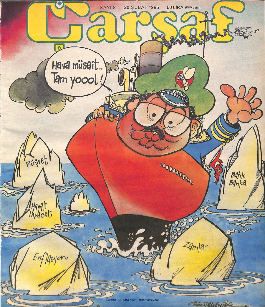 Çarşaf 1985 08 kapak görseli