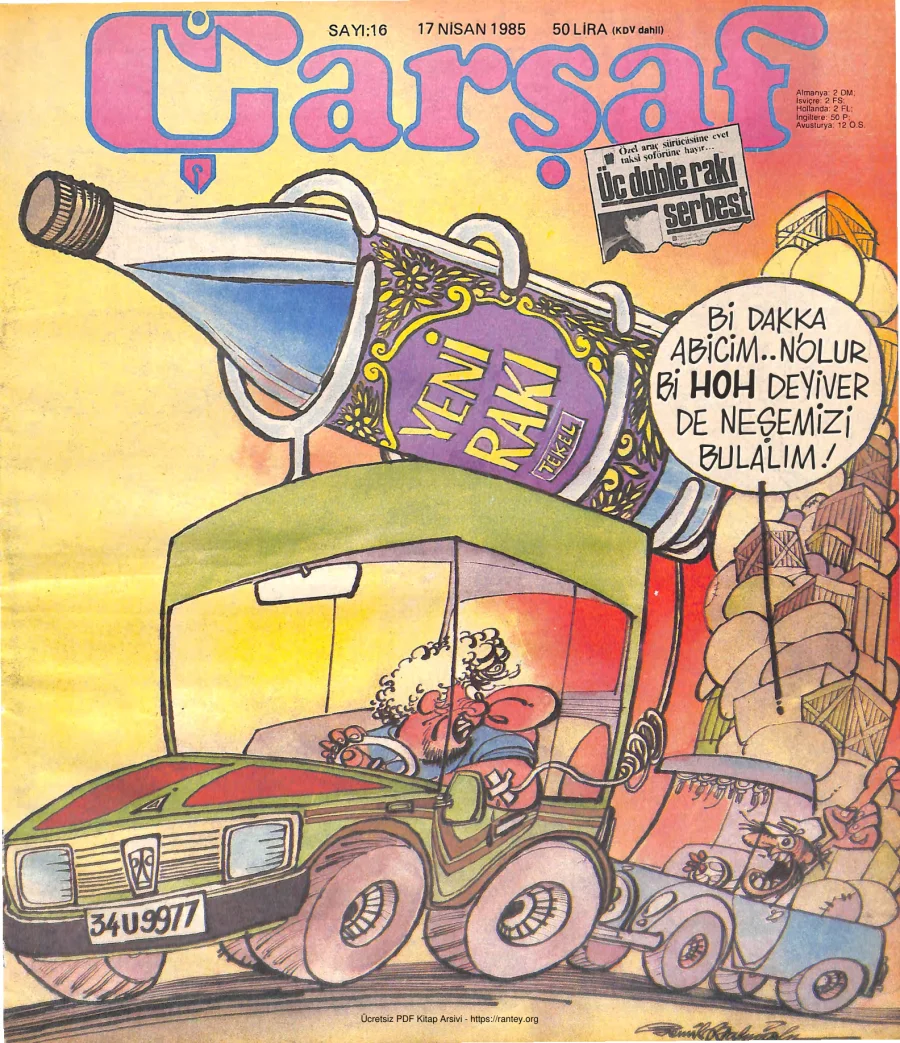Çarşaf 1985 16 kapak görseli
