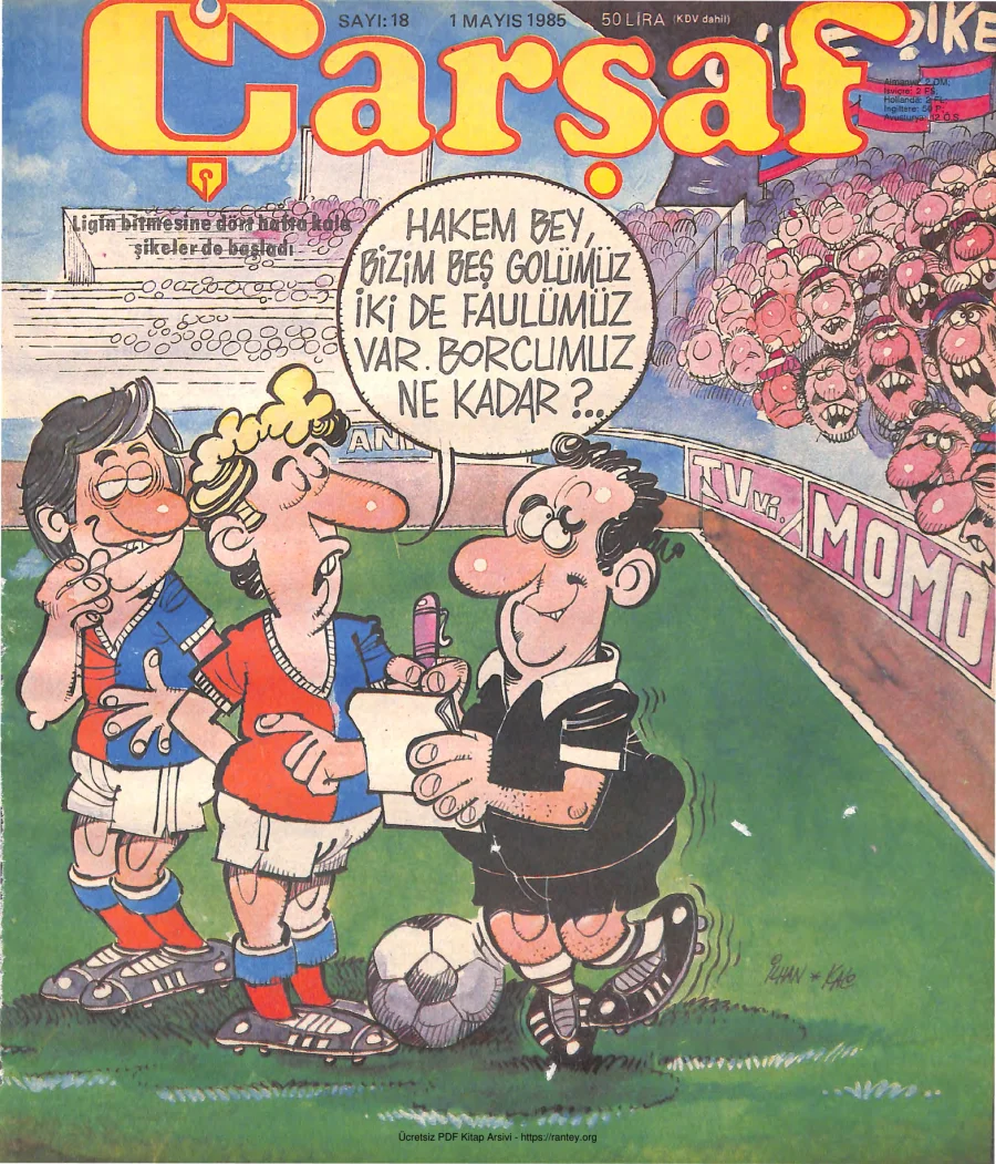 Çarşaf 1985 18 kapak görseli