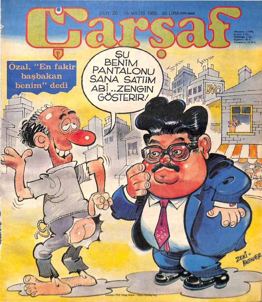 Çarşaf 1985 20 kapak görseli